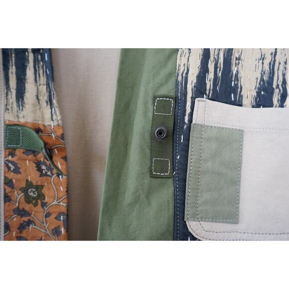 Hamid Holloman Men Patchwork Kimono Cardigan M Casual French Workwear Jacket - Picture 6 of 16